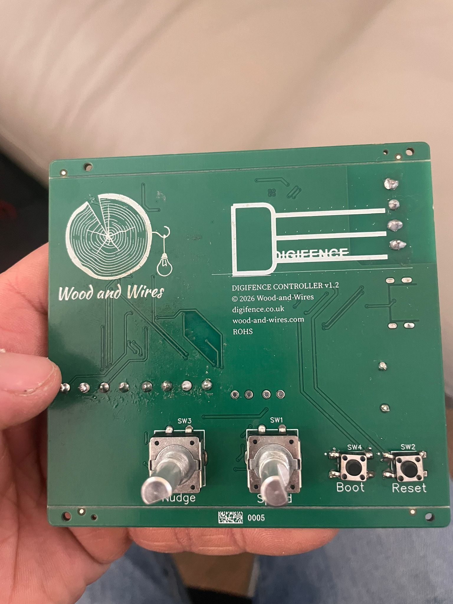 The first v1 Digifence fence PCB prototype